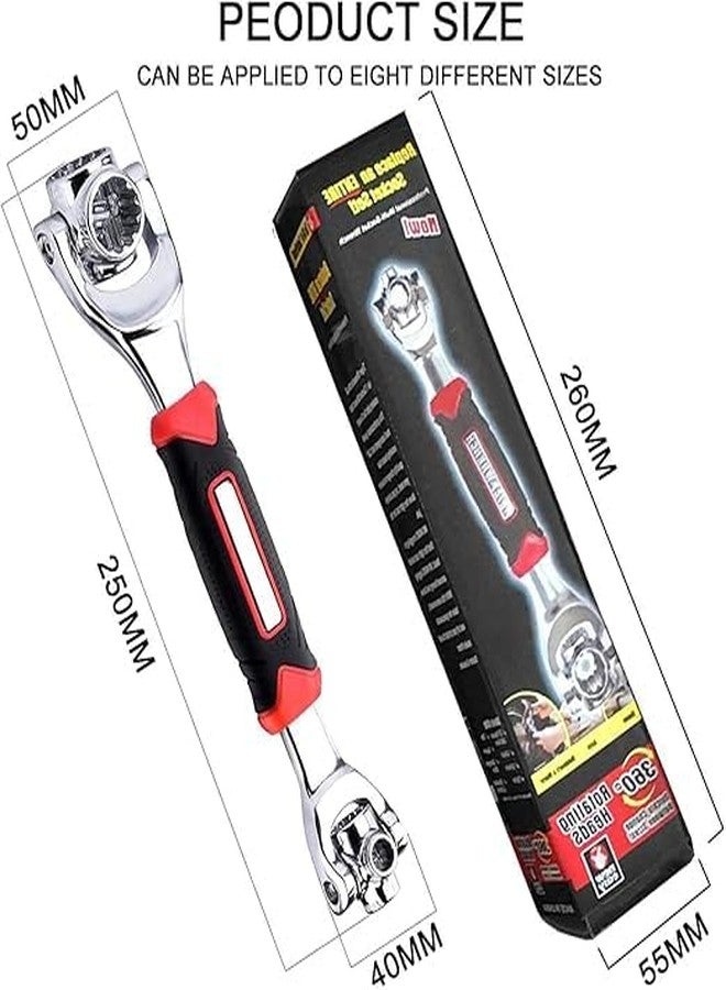 ZINZA Tiger wrench 48 in 1 Swivel Head Multi Tool Spanne Tools Socket Works with Spline Bolts Multifunction PassTorx 360 Degree 6-Point Universal Furniture Car Repair (PACK OF 1) - Image 4